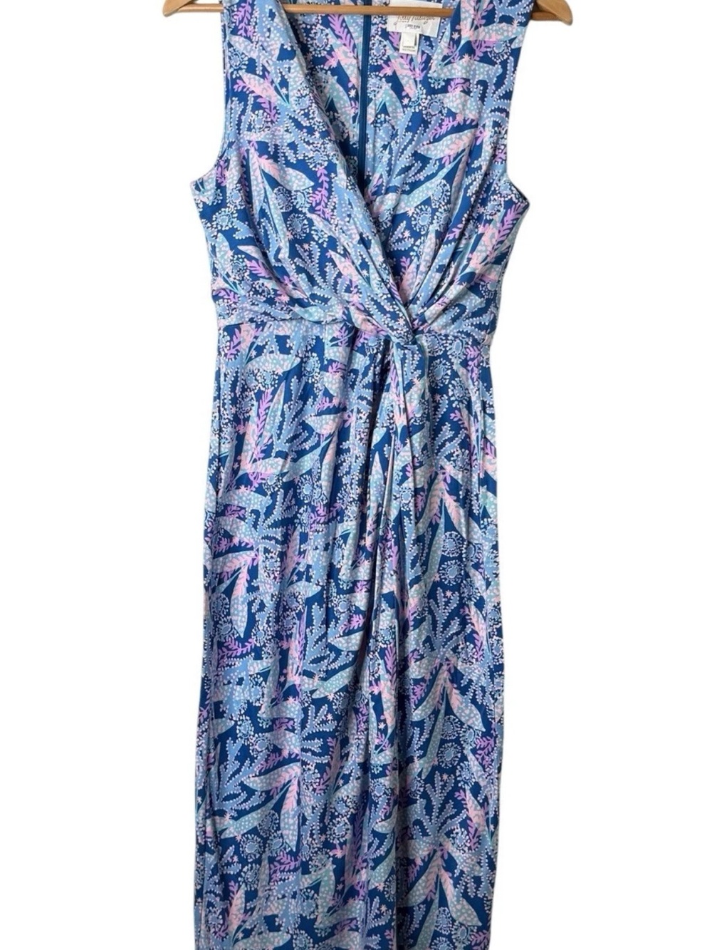 Lilly Pulitzer NWT Odella V-Neck Maxi Dress. Size 12. Barton Blue Star Gazing.